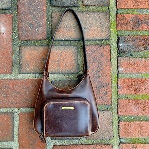 Nine & Company Brown Leather Small Shoulder Bag